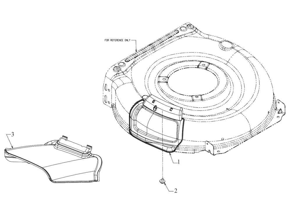 Side Discharge Chute Diagram and Parts List for 12AVB2M5345 2019 Yard Machines Lawn Mower